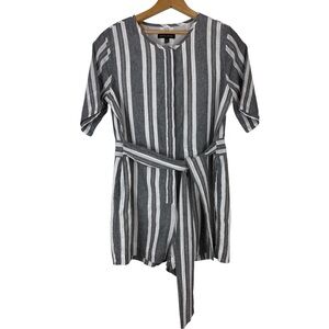 Banana Republic Black White Striped Shorts Romper 12P